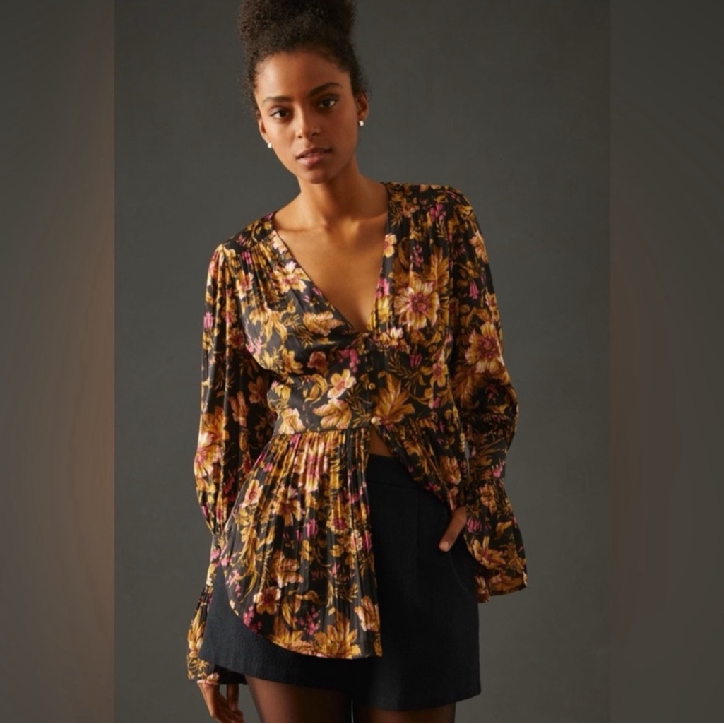 Anthropologie - Deep V Tunic - Size Sx